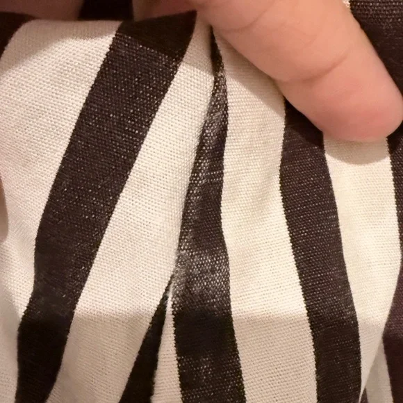 Boutique Oversized Boxy Bold Striped Button Down Coastal Minimalist Resort Retro - Picture 8 of 8